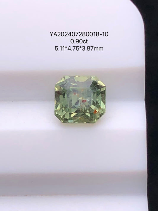 SRILANKA 0.90 CT GREEN NATURAL UNHEATED SAPPHIRE LOOSE STONE