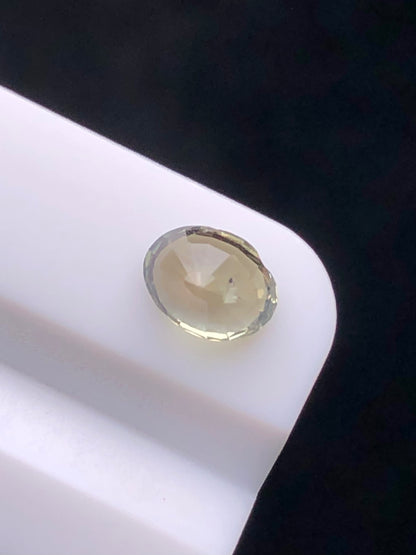 CERTIFIED SRILANK 0.77CT VIVI UNDHEATED Duck green sapphire