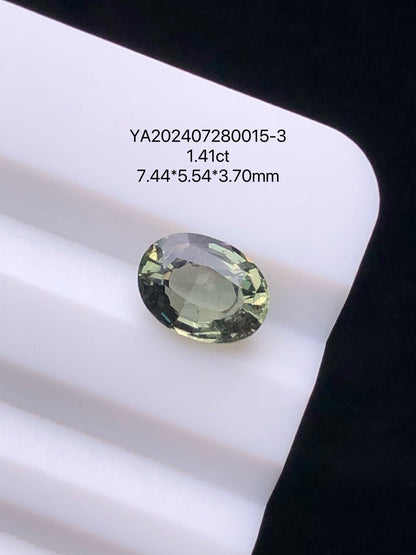 SRILANKA 1.41 CT GREEN NATURAL UNHEATED SAPPHIRE LOOSE STONE
