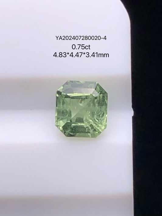 SRILANKA 0.75 CT GREEN NATURAL UNHEATED SAPPHIRE LOOSE STONE