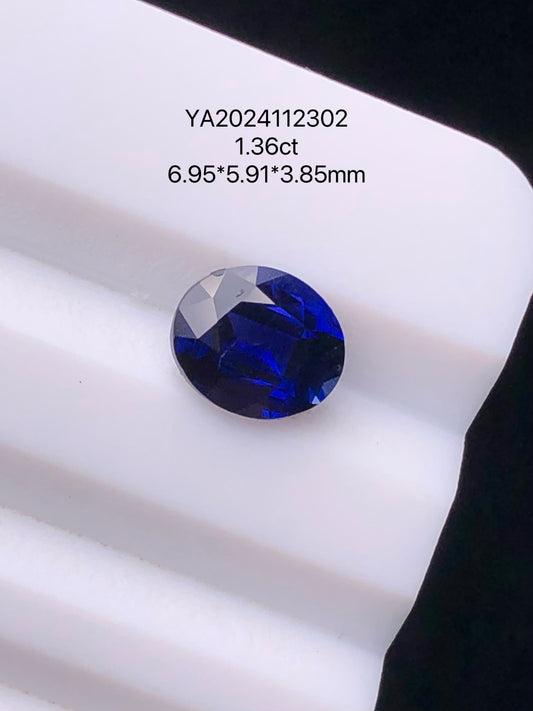 SRILANKA 1.36 CT ROYAL BLUE TURAL UNHEATED SAPPHIER LOOSE STONE