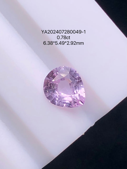 SRILANKA 0.78 CT LIGHT PINK NATURAL HEATED SAPPHIRE LOOSE STONE