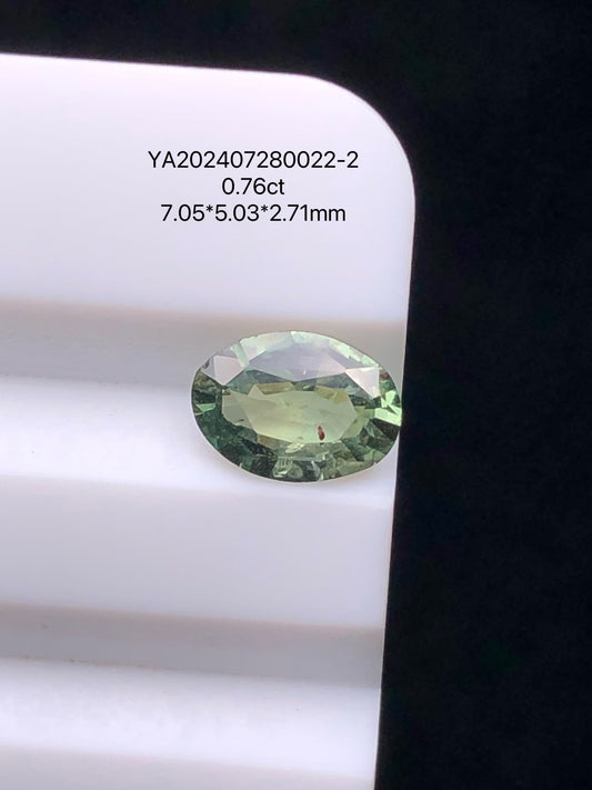 SRILANKA 0.76 CT GREEN NATURAL UNHEATED SAPPHIRE LOOSE STONE