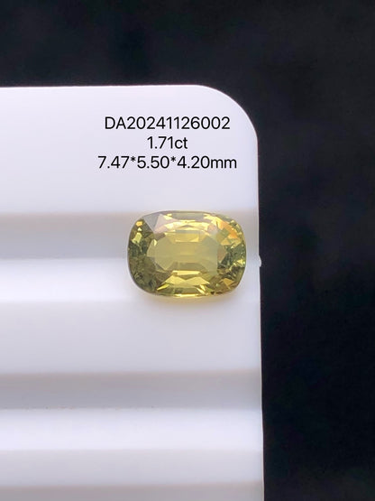 SRILANKA 1.71 CT YELLOW NATURAL HEATED SAPPHIRE LOOSE STONE