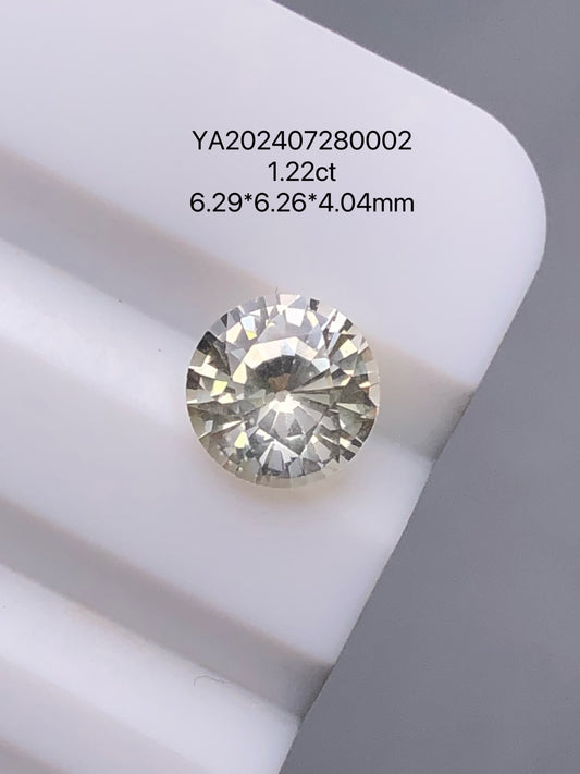 SRILANKA 1.2 2CT LIGHT YELLOW NATURAL HEATED SAPPHIRE LOOSE STONE