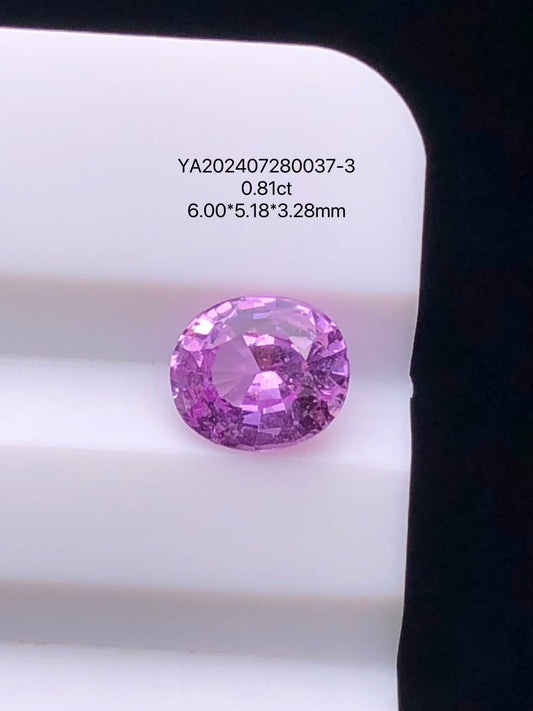 SRILANKA 0.81 CT PINK NATURAL HEATED SAPPHIRE LOOSE STONE
