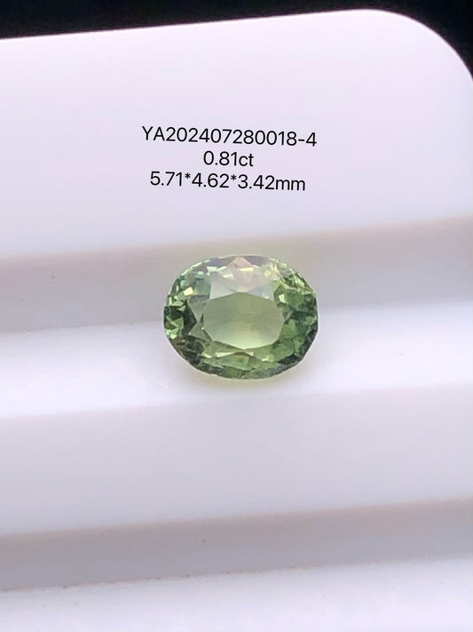 SRILANKA 0.81 CT GREEN NATURAL UNHEATED SAPPHIRE LOOSE STONE