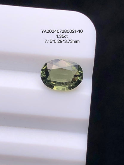 SRILANKA 1.35 CT GREEN NATURAL UNHEATED SAPPHIRE LOOSE STONE