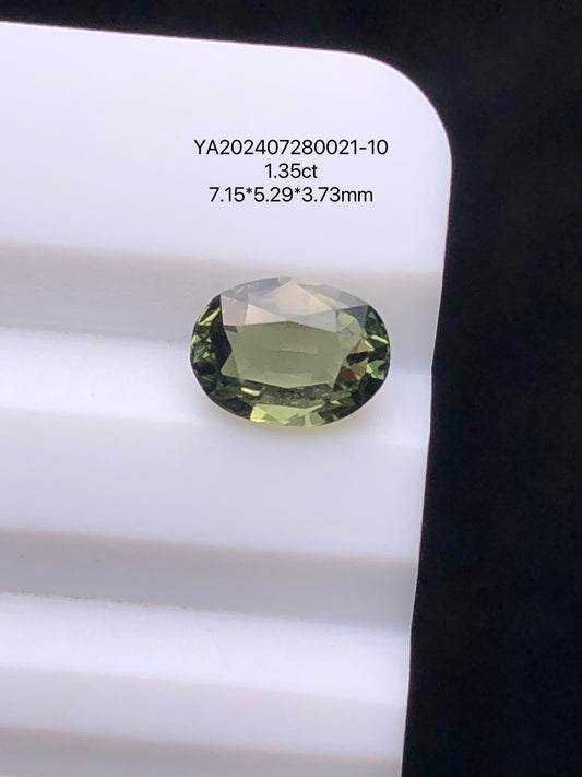 SRILANKA 1.35 CT GREEN NATURAL UNHEATED SAPPHIRE LOOSE STONE