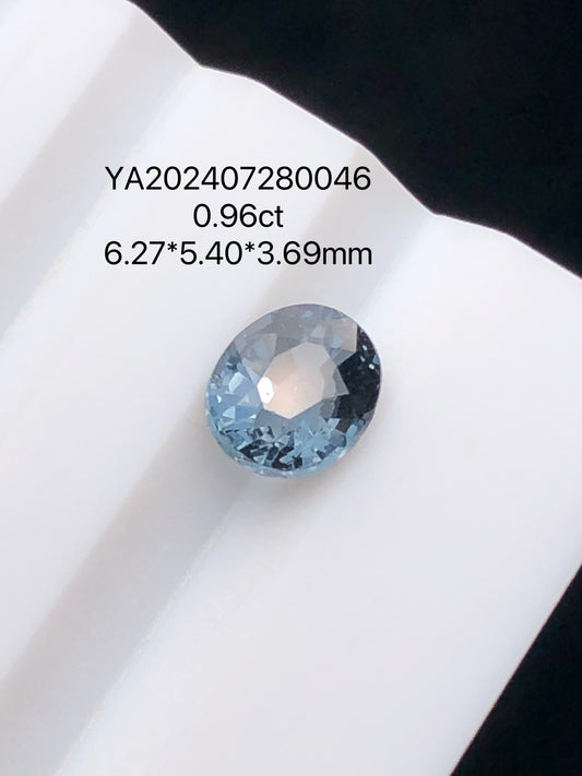 SRILANKA 0.96 CT GREY GREEN NATURAL HEATED SAPPHIER LOOSE STONE