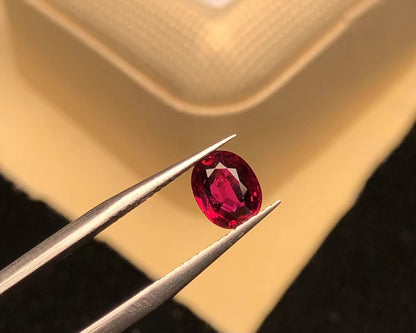 AIGS CERTIFIED 1.10 CT NATURAL RED RUBY LOOSE STONES