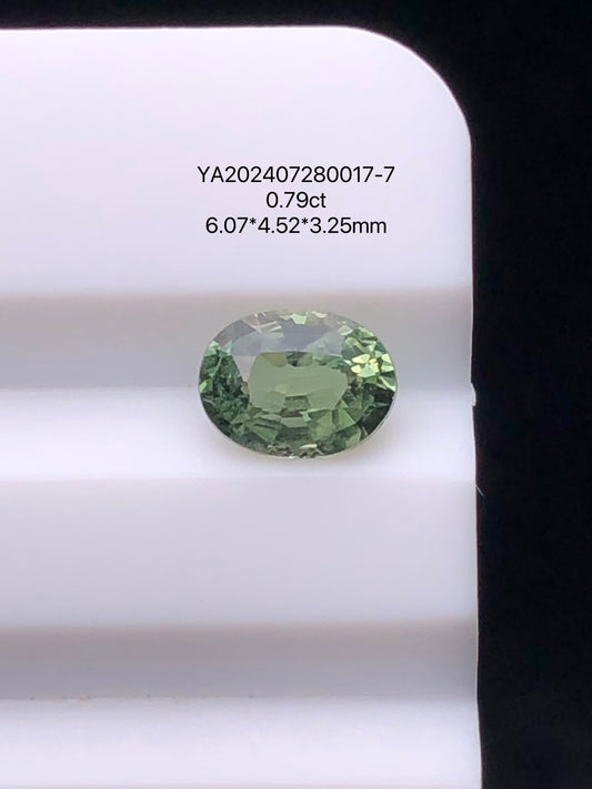 SRILANKA 0.79 CT GREEN NATURAL UNHEATED SAPPHIRE LOOSE STONE