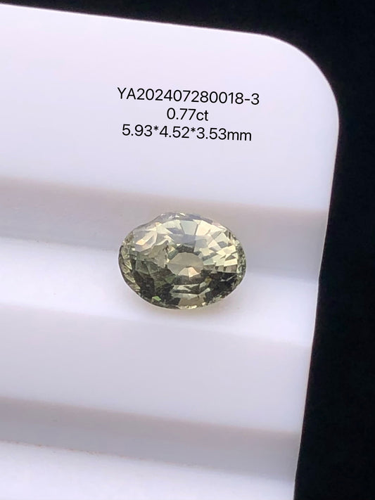 SRILANKA 0.77 CT GREEN NATURAL UNHEATED SAPPHIRE LOOSE STONE