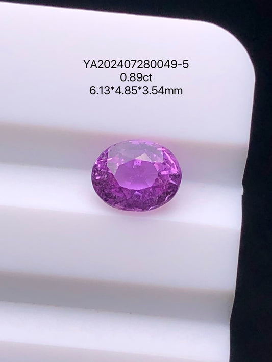 SRILANKA 0.89 CT PURPLISH PINK NATURAL HEATED SAPPHIRE LOOSE STONE