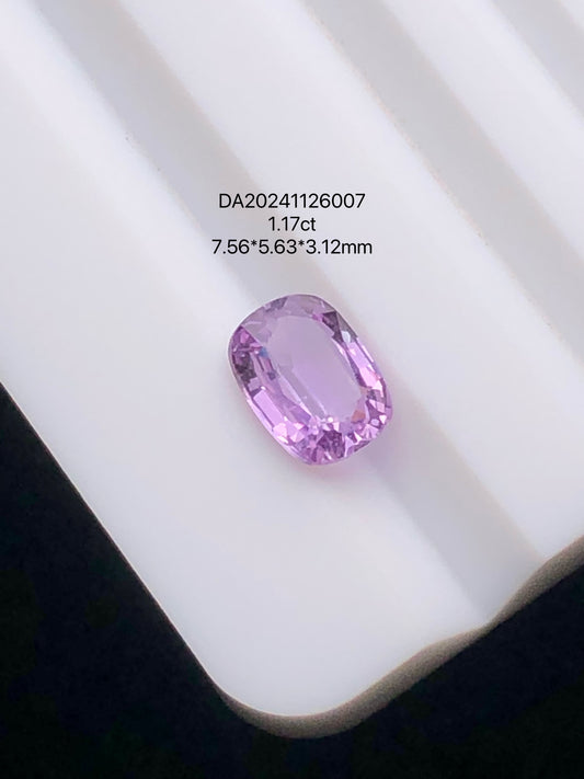 SRILANKA 1.17 CT PURPLISH PINK NATURAL HEATED SAPPHIRE LOOSE STONE