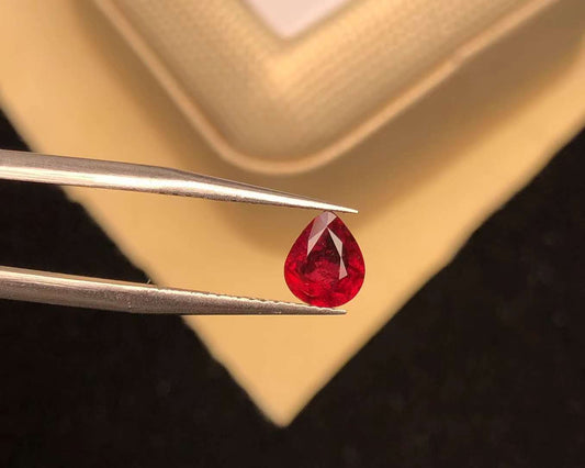 AIGS CERTIFIED 1.03 CT NATURAL RED RUBY LOOSE STONES