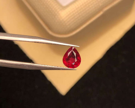 AIGS CERTIFIED 1.01 CT NATURAL RED RUBY LOOSE STONES