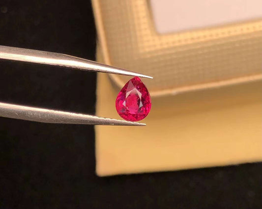 GRC CERTIFIED 1.01 CT NATURAL RED RUBY LOOSE STONES