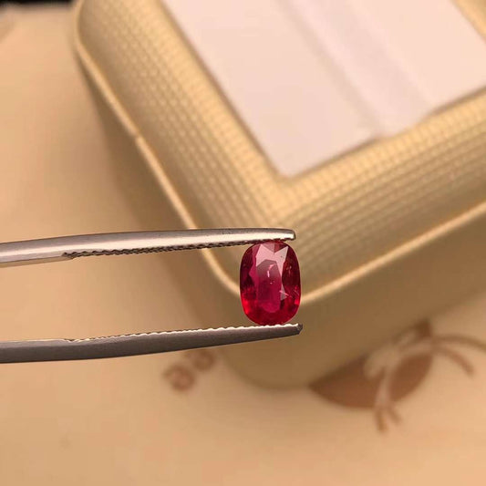GRC CERTIFIED 1.02 CT NATURAL RED RUBY LOOSE STONES