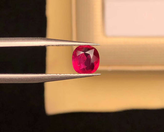 AIGS CERTIFIED 1.00 CT NATURAL RED RUBY LOOSE STONES