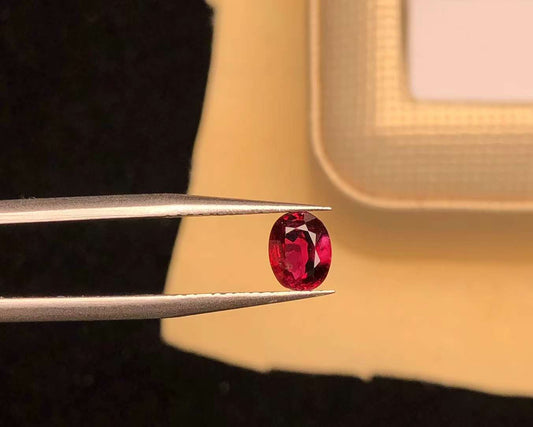 AIGS CERTIFIED 1.02 CT NATURAL RED RUBY LOOSE STONES