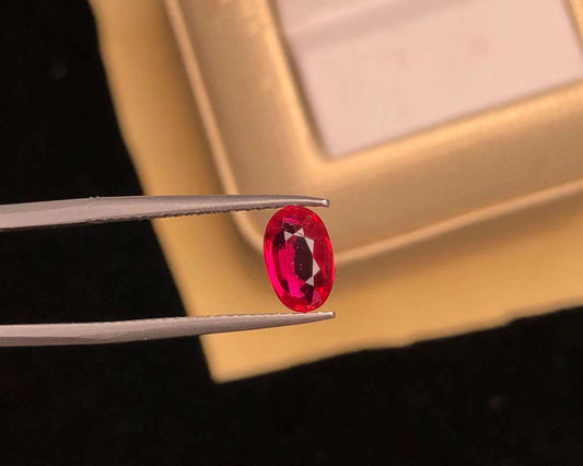 AIGS CERTIFIED 1.02 CT NATURAL RED RUBY LOOSE STONES