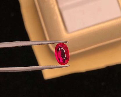 AIGS CERTIFIED 1.02 CT NATURAL RED RUBY LOOSE STONES