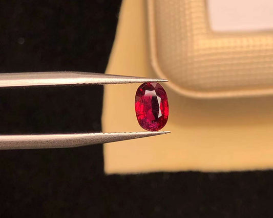 AIGS CERTIFIED 1.01 CT NATURAL RED RUBY LOOSE STONES