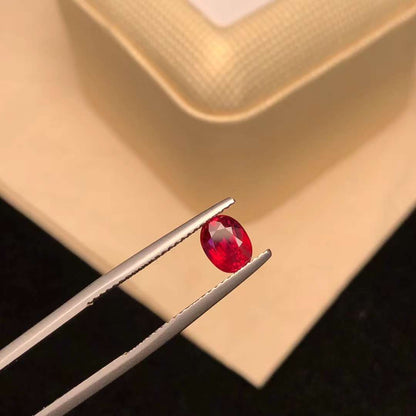 AIGS CERTIFIED 1.06 CT NATURAL RED RUBY LOOSE STONES