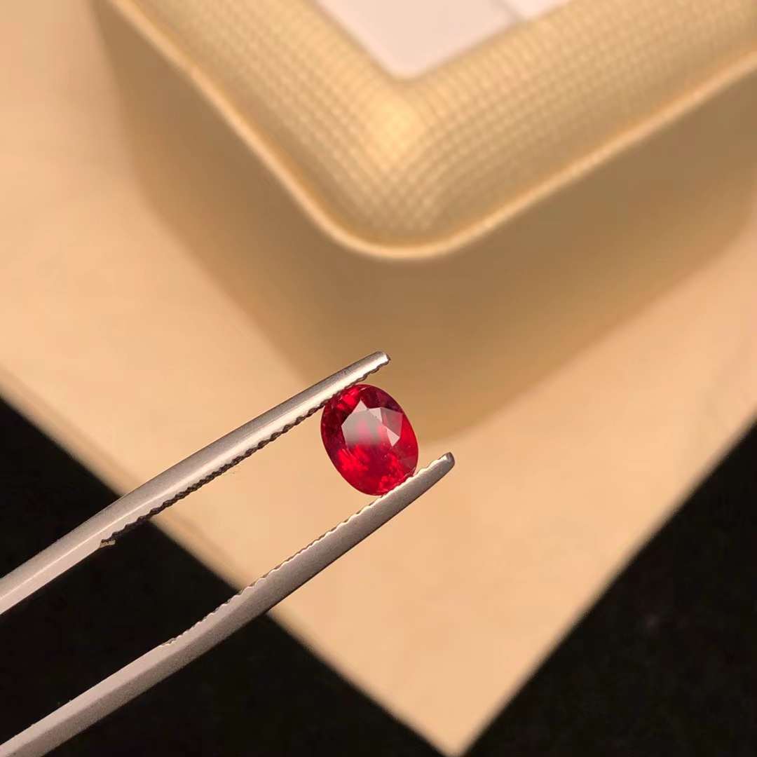 AIGS CERTIFIED 1.06 CT NATURAL RED RUBY LOOSE STONES