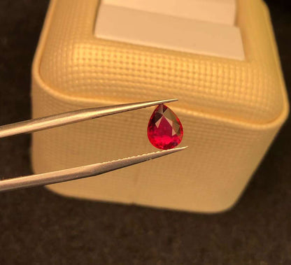 AIGS CERTIFIED 1.00 CT NATURAL RED RUBY LOOSE STONES