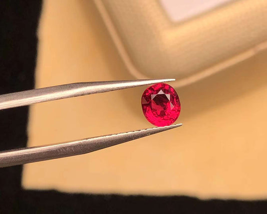 AIGS CERTIFIED 1.02 CT NATURAL RED RUBY LOOSE STONES