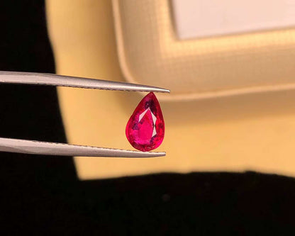 AIGS CERTIFIED 1.04 CT NATURAL RED RUBY LOOSE STONES