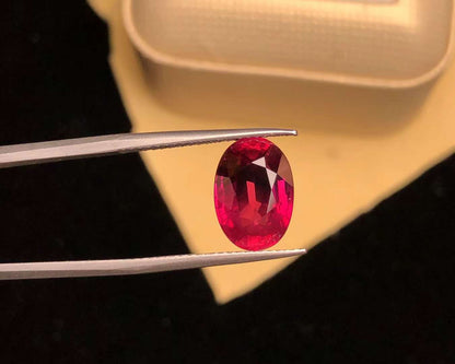 AIGS CERTIFIED 5.03 CT NATURAL RED RUBY LOOSE STONES