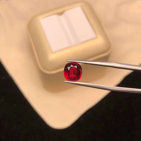 AIGS CERTIFIED 2.03 CT NATURAL RED RUBY LOOSE STONES