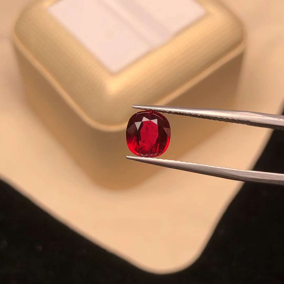 AIGS CERTIFIED 2.03 CT NATURAL RED RUBY LOOSE STONES