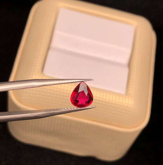 AIGS CERTIFIED 2.03 CT NATURAL RED RUBY LOOSE STONES