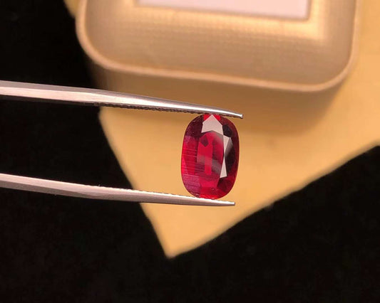 AIGS CERTIFIED 2.26 CT NATURAL RED RUBY LOOSE STONES