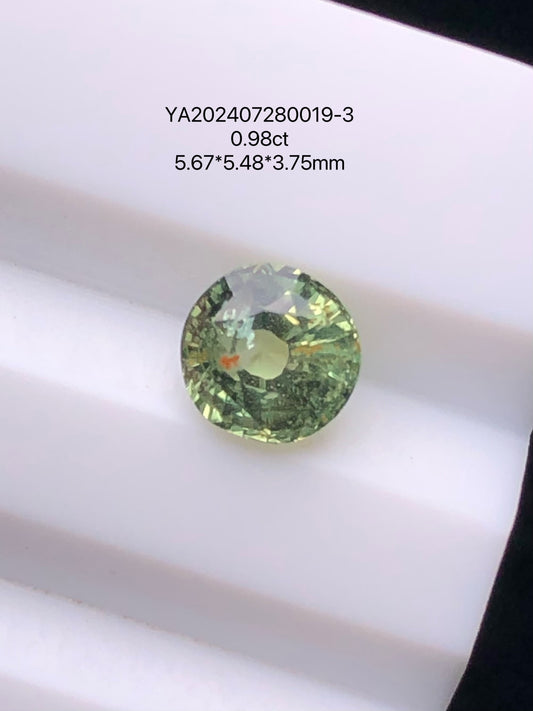 SRILANKA 0.98 CT GREEN NATURAL UNHEATED SAPPHIRE LOOSE STONE