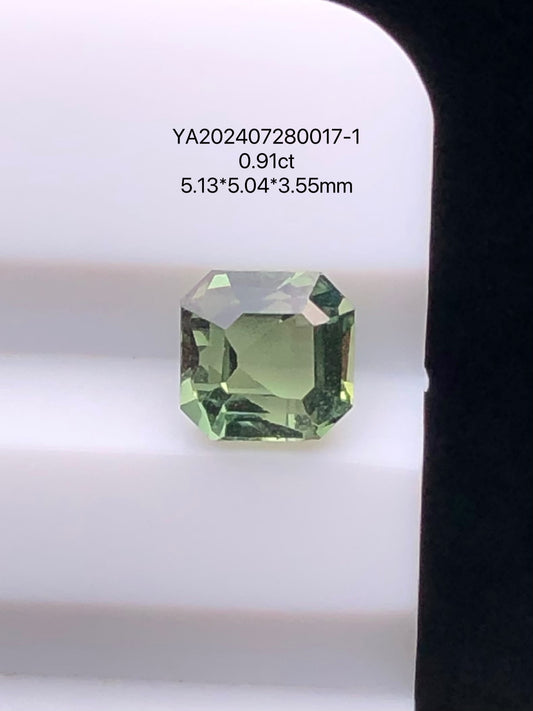 SRILANKA 0.91 CT GREEN NATURAL UNHEATED SAPPHIRE LOOSE STONE