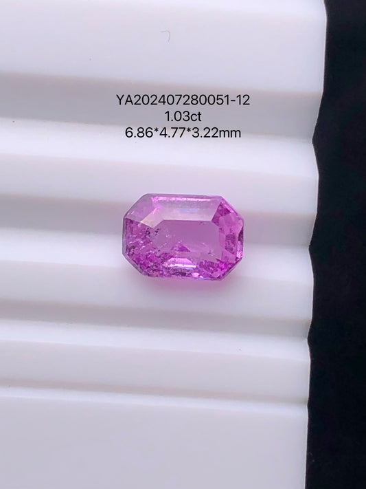 SRILANKA 1.03 CT LIGHT PINK NATURAL HEATED SAPPHIRE LOOSE STONE