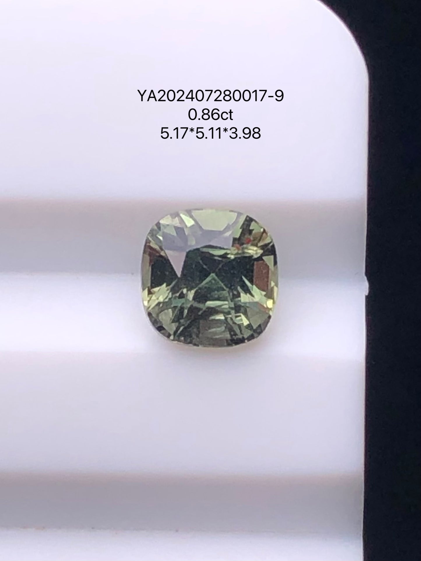 SRILANKA 0.86 CT GREEN NATURAL UNHEATED SAPPHIRE LOOSE STONE