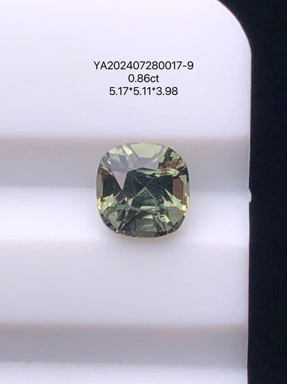 SRILANKA 0.86 CT GREEN NATURAL UNHEATED SAPPHIRE LOOSE STONE