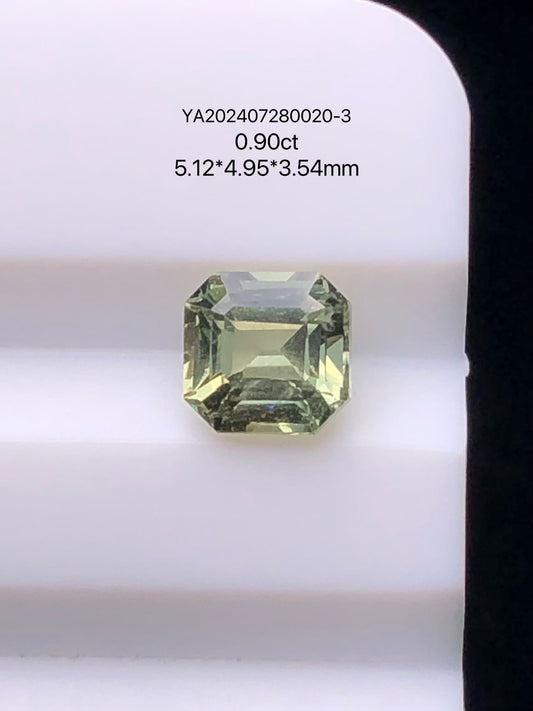 SRILANKA 0.90 CT GREEN NATURAL UNHEATED SAPPHIRE LOOSE STONE