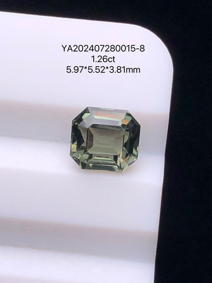 SRILANKA 1.26 CT GREEN NATURAL UNHEATED SAPPHIRE LOOSE STONE