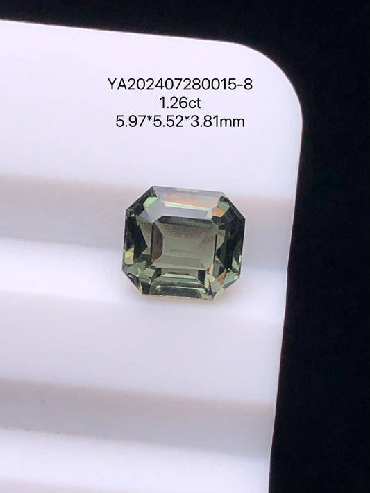 SRILANKA 1.26 CT GREEN NATURAL UNHEATED SAPPHIRE LOOSE STONE
