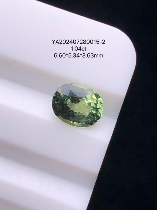 SRILANKA 1.04 CT GREEN NATURAL UNHEATED SAPPHIRE LOOSE STONE