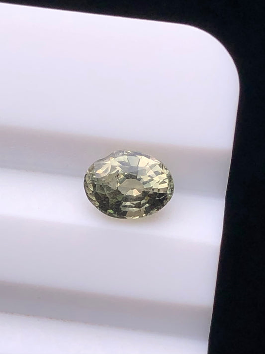 CERTIFIED SRILANK 0.77CT VIVI UNDHEATED Duck green sapphire