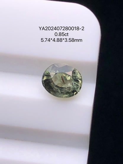 SRILANKA 0.85 CT GREEN NATURAL UNHEATED SAPPHIRE LOOSE STONE