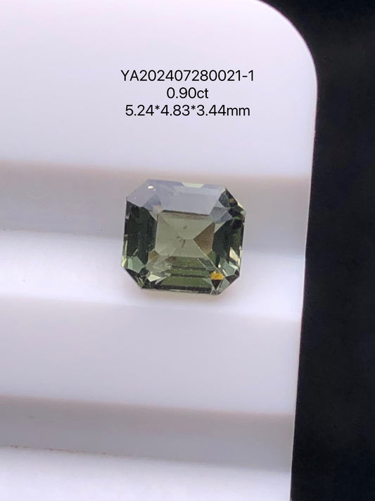 SRILANKA 0.90 CT GREEN NATURAL UNHEATED SAPPHIRE LOOSE STONE